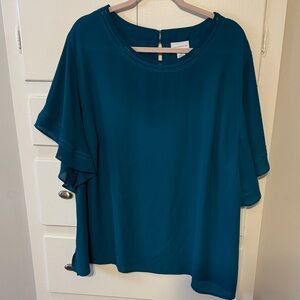Teal Women's Top Liz Clairborne 3X